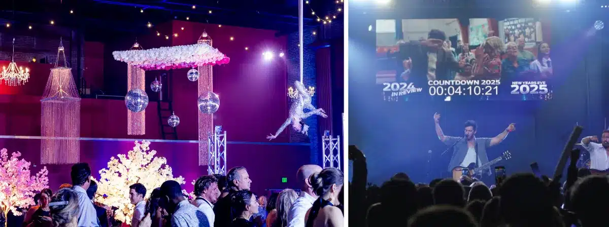 Charleston Wonderland New Year’s Eve mobile feature image crowd and decor